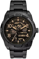 Fossil Bronson Automatic Stainless Steel Black Color Watch
